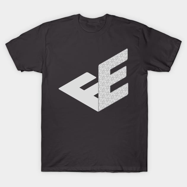 Isometric Alphabet Letter, Letter E T-Shirt by PoshGeometry